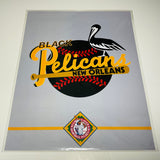 New Orleans Black Pelicans Logo Print | 11inx14in