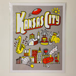 The KC Icons | Red + Gold | 11inx14in Standard Print