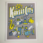 The Kansas City Edition | Blue + Gold | 11inx14in Standard Print